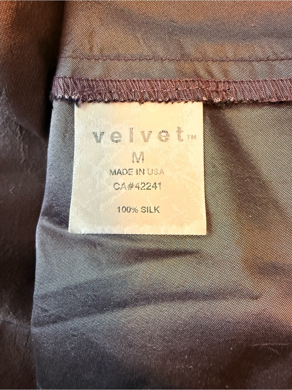 Velvet by Graham & Spencer Shiny A-Line Skirt in Chocolate Brown - Picture 6 of 6